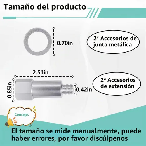 Vista 3 de Adaptador de sensor de temperatura de agua refrigerante de 2 piezas