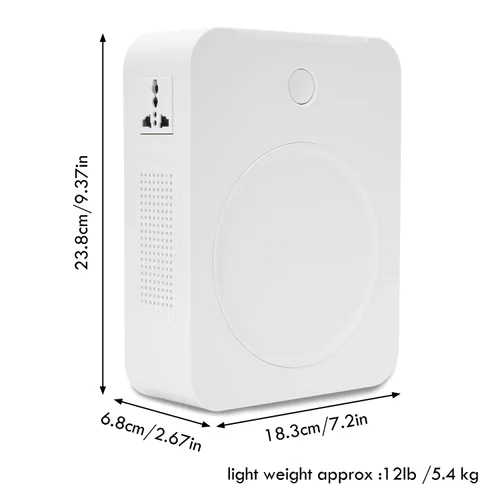 Vista 3 de MYOYAY Transformador de voltaje elevador de 2000 W, convertidor de voltaje de 110 V a 220 V para electrodomésticos de EE. UU. a la UE, convertidor