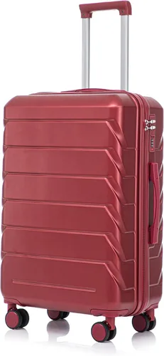 Vista 73 de Merax 3 piezas expandible ABS Hardshell equipaje Sets Spinner Wheel Maleta TSA Lock Suit Case, Apertura frontal negra, Juego de 2 piezas, Maleta