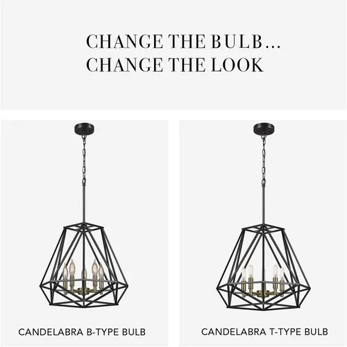 Vista 4 de GLOBE Candelabros eléctricos 65435 Sansa, color negro mate, enchufe dorado, bombilla no incluida