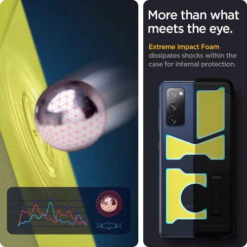 Vista 3 de Spigen Tough Armor diseñado para Galaxy S20 FE Case (2020) - Negro