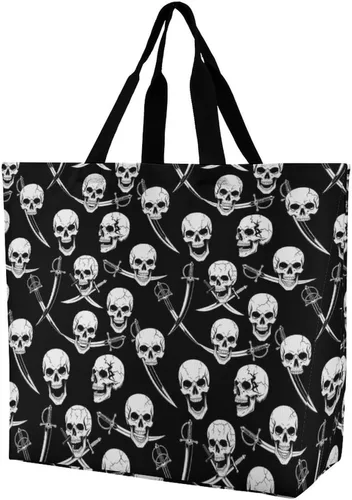 Vista 2 de Bolsa de comestibles, bolsas de compras informales, bolsa de hombro grande lavable a máquina, bolsas de compras reutilizables para mujer