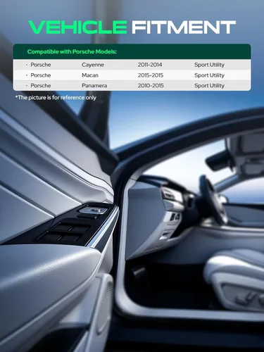Vista 3 de YHTAUTO Interruptor principal de ventana eléctrica de repuesto para Porsche Cayenna 2011-2014, Macan 2015, Panamera 2010-2015, 13 pines