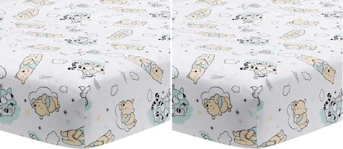 Vista 11 de Lambs & Ivy Disney Baby Forever Mickey Mouse - Sábana bajera ajustable para cuna blanca Fits Standard Size Crib/Toddler Mattress Measuring 52" x