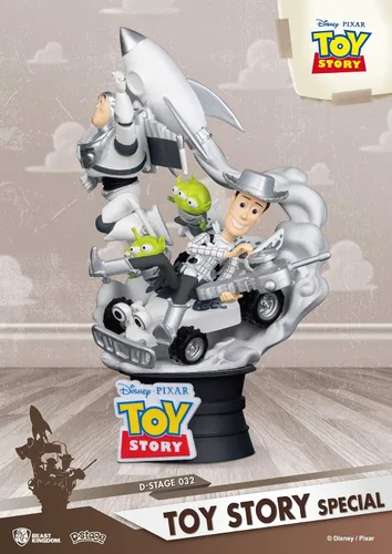 Vista 5 de Beast Kingdom Toy Story: Estatua de la serie Ds-032 de Woody & Buzz Deluxe Galaxy Version Ds-032
