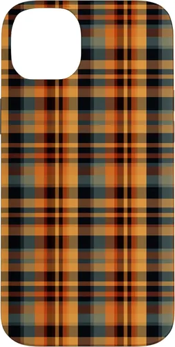 Vista 15 de Plaid Orange Brown Fall Harvest Muted Colors Print Pattern Case for iPhone 17