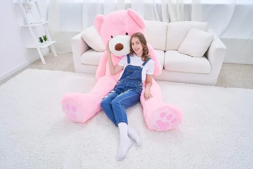 Vista 5 de IKASA - Oso de peluche gigante, animales de juguete (Rosa, 78 pulgadas)
