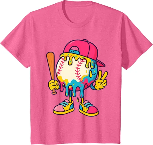 Vista 14 de Camiseta de béisbol Ice Cream Drip Youth Back To School Baseball Stuff
