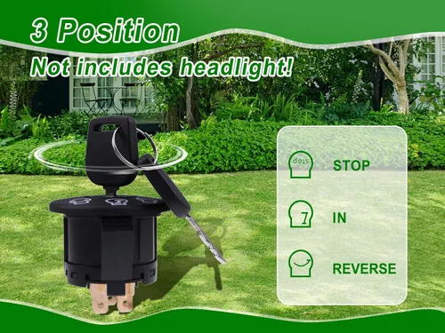 Vista 4 de JEENDA Llave de interruptor de encendido para cortacésped de montar compatible con MTD Craftsman 725-04659 925-04659 Cub Cadet Zero Turn Ariens