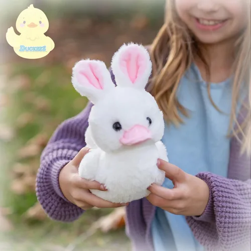 Vista 3 de World's Softest Duckees de peluche - Duckee de peluche de 7" - BunnyBoo Bunny