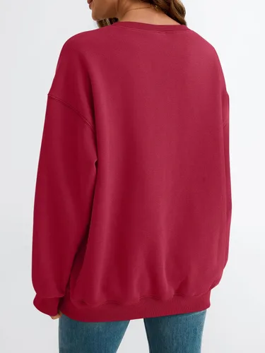 Vista 54 de EFAN Sudaderas de gran tamaño con cuello redondo Y2K para mujer, sudaderas con capucha para otoño, moda 2025, ropa para adolescentes y niñas, lindo