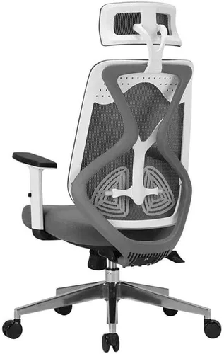 Vista 4 de Cómoda silla de oficina con respaldo ergonómico Silla de oficina giratoria con brazos ajustables de apoyo (D)