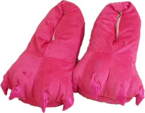 Vista 14 de MizHome Pantuflas unisex de garra de animal de tacto suave para el hogar, ideales para disfraces Negro