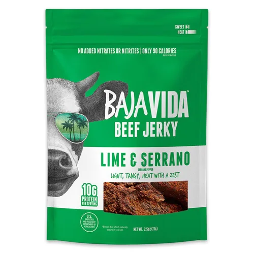 Vista 13 de Baja Beef Jerky - Cecina de res 100% natural, cetogénica, sin gluten, cecina artesanal baja en calorías, 0.46 oz de proteína por porción, sin
