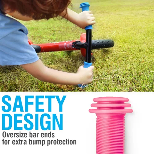Vista 3 de MARQUE Mini empuñaduras para manillar de bicicleta para niños, empuñaduras de bicicleta con patrón de hongo, agarre cómodo para bicicleta infantil