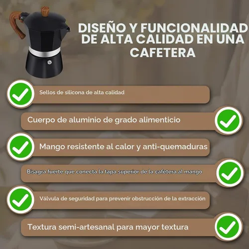 Vista 7 de Cafetera Moka Pot Express de Aluminio de 3 Tazas 150ml (5.1 fl oz), Cafetera de Espresso para Estufa, Cafetera Colorida Estilo Clásico Italiano