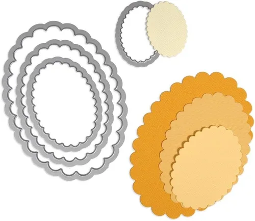Vista 7 de Sizzix Framelits - Juego de 2 troqueles rectangulares, 10 unidades, color gris
