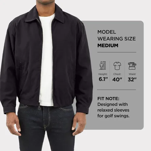 Vista 4 de London Fog Chaqueta de golf con cierre frontal para hombre Auburn (tallas regular y grande)