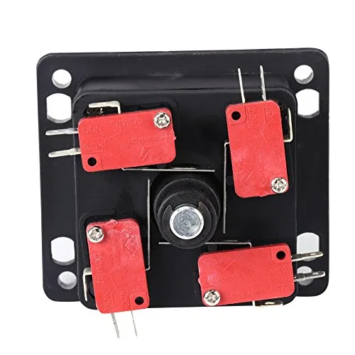 Vista 4 de Walfront Joystick Arcade, joystick duradero de estilo americano de 48 vías con piezas de repuesto de microswitch para máquina de juegos de arcade