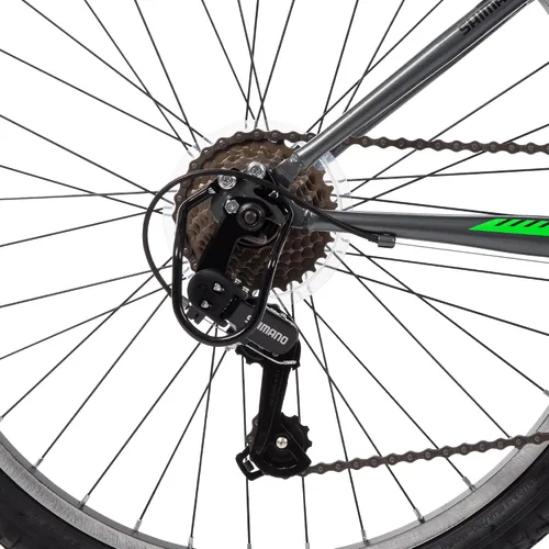 Vista 8 de Huffy Bicicleta de montaña Stone para hombres y mujeres, 20"/24"/26", 6 velocidades (20") o 21 velocidades, suspensión delantera o doble (varía)