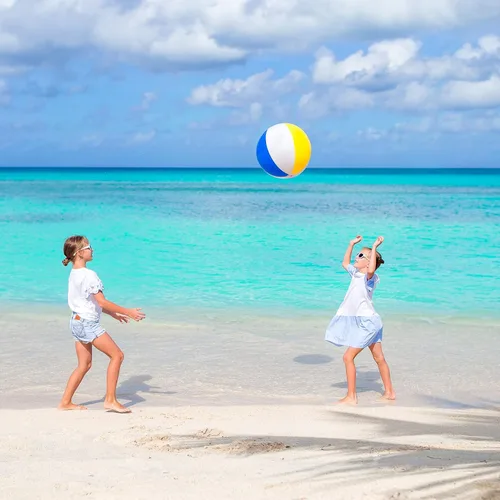Vista 3 de 4E's Novelty Pelotas de playa [3 unidades] Pelotas de playa inflables de 20 pulgadas para niños, juegos de piscina, juguetes para niños y niños