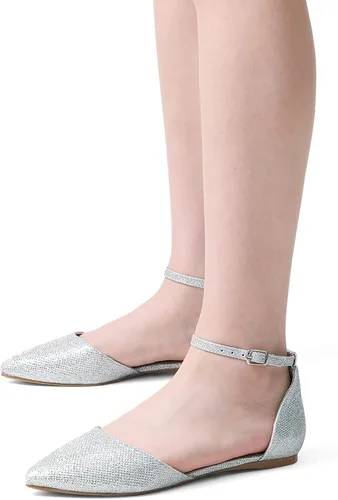 Vista 5 de DREAM PAIRS - Zapados D'Orsay en punta o puntiagudos, casuales, sin estampados, estilo ballet, cómodos, suaves y antideslizantes, para mujer