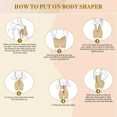 Vista 7 de FeelinGirl - Moldeadora de cuerpo para mujer con control de abdomen con cremallera lateral para mujer vida diaria