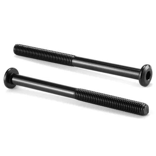 Vista 33 de M5 x 6mm 10Pcs Tornillos de cabeza plana con casquillo hexagonal, 304 Acero inoxidable 18-8, rosca completa, óxido negro de SG TZH