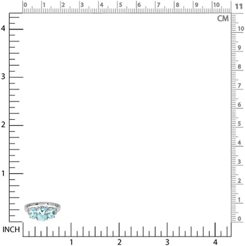 Vista 2 de Silvershake Anillo de plata de ley 925 chapada en oro blanco con piedra natal de forma ovalada auténtica de 3 piedras