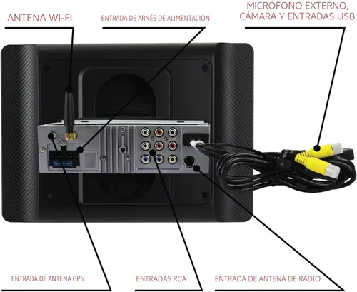 Vista 8 de Dual Electronics DCPA81W 8-pulgadas Certificado Apple CarPlay Android Auto Con Cable o Inalámbrico Radio Estéreo de Coche Pantalla Táctil Single