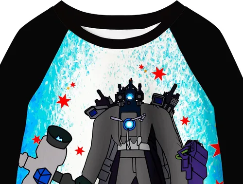 Vista 5 de Skib-di - Conjunto de pantalón para niños, Titan Speakerman TV, hombre, jugador, manga larga, camarógrafo, ropa de 2 piezas, talla 5-12 años