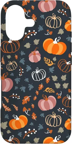 Vista 32 de Funda para iPhone 14 Pro Max Otoño Hojas Caídas Calabaza Cosecha de Especias Feliz Oto