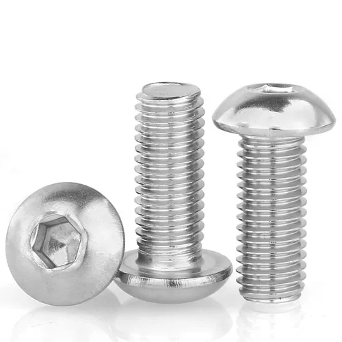 Vista 3 de Tornillo de Cabeza de Botón M3-0.5x12mm con Enchufe de Casquillo, Tornillos M3 de 12mm Métricas, Tornillos Allen Hexagonales, Acero Inoxidable
