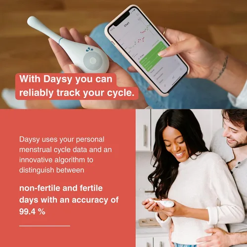 Vista 3 de Daysy Rastreador de Fertilidad – Monitor de Ovulación Natural Libre de Hormonas y Dispositivo de Conciencia de Fertilidad – Termómetro BBT