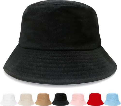 Vista 34 de NPQQUAN Bucket Hats for Men Woman Packable Foldable Sun Hats for Women Beige
