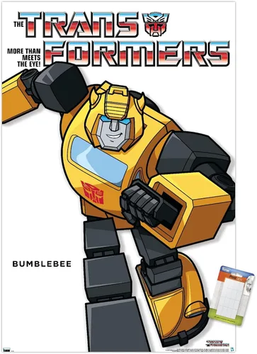 Vista 12 de Trends International Hasbro Transformers - Póster de pared de la serie Bumblebee Feature Series, 14.72 x 22.37 pulgadas, versión enmarcada de madera