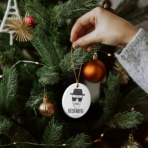 Vista 5 de Breaking Bad Classic Heisenberg - Adorno para árbol de Navidad (porcelana, 2.8 in)