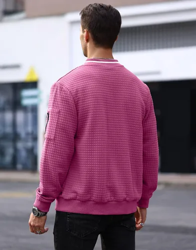 Vista 3 de Chaqueta casual para hombre, chaqueta ligera y abrigo universitario