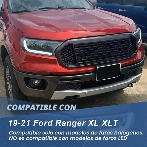 Vista 6 de Auto Dynasty Conjunto de faros LED DRL compatible con Ford Ranger XL XLT 2019 2020 2021 2022, faros delanteros de doble proyector con señal de giro