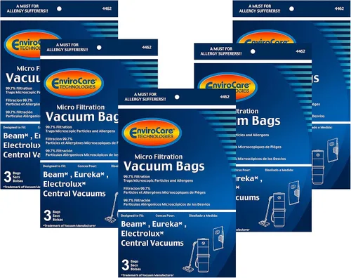 Vista 6 de EnviroCare Bolsas de polvo de repuesto para aspiradora de microfiltración hechas para adaptarse a máquinas de vacío centrales Eureka, Beam