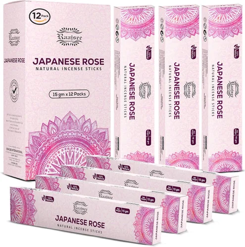Vista 17 de Raajsee Varitas de incienso (6.35 oz), 100% puras orgánicas y naturales, enrolladas a mano, sin productos químicos, perfectas para aromaterapia