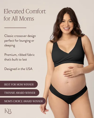 Vista 2 de Kindred Bravely Sujetador de lactancia cruzado ajustable Sublime para lactancia materna Maternidad inalámbrica