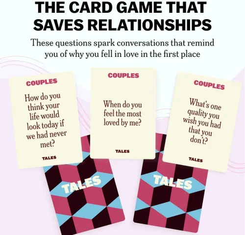 Vista 2 de TALES 150 tarjetas de inicio de conversación, edición para parejas, para parejas, juegos para adultos, ideas para noches de cita, aniversarios