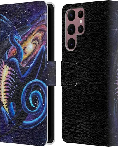 Vista 108 de Head Case Designs Officially Licensed Carla Morrow Galactic Entrancement Dragons Leather Wallet Case Compatible with Samsung Galaxy A07 4G