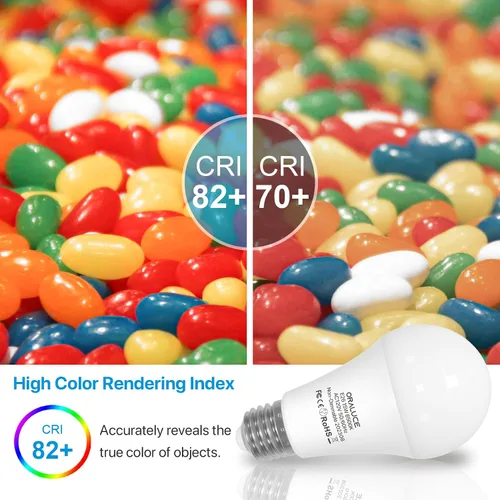 Vista 5 de ORALUCE Bombillas LED de 100 W, equivalente a 120 W, 15 W, 1600 lúmenes, 6500 K, luz blanca fría, base media E26, no regulable, certificación UL