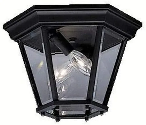 Vista 2 de Kichler 9850BK Madison - Lámpara de techo para exteriores, 2 luces, color negro