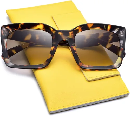Vista 2 de mosanana Gafas de sol cuadradas para mujer con estilo moderno MS51805