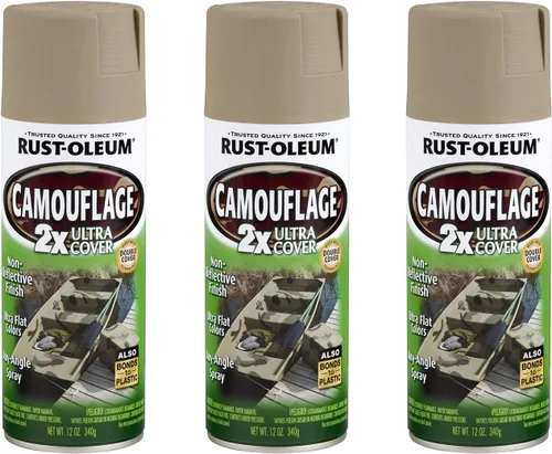 Vista 12 de Rust-Oleum 279176 Camuflaje 2X Ultra Cover Pintura en aerosol, 12 onzas, verde militar