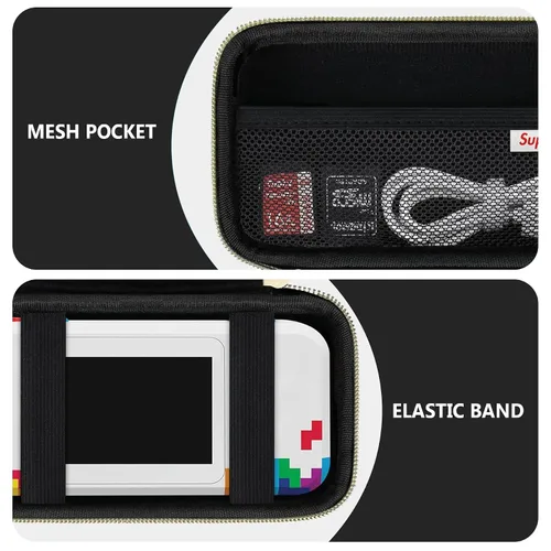 Vista 5 de Supmay Funda rígida de viaje para My Arcade Tetris Pocket Player Pro, juegos de rompecabezas estratégicos, funda protectora de consola