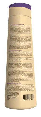 Vista 2 de Mascarilla tonificante púrpura para el cabello, elimina el cobrizo, neutraliza los tonos amarillos y naranjas, Rubio Marfil Rubio Rubio Perla